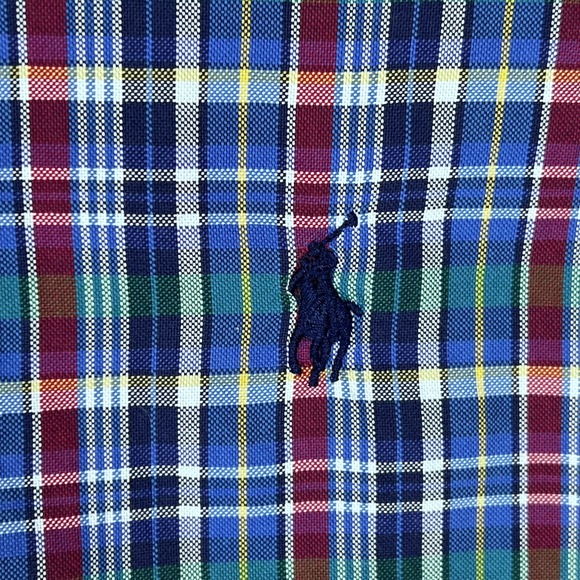 Ralph Lauren Men Large‎ Cotton Plaid Multicolor Long Sleeve Button Down Shirt - Picture 5 of 5